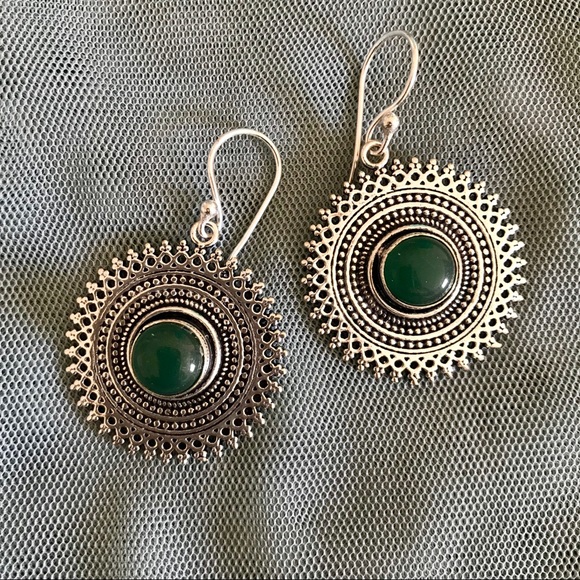 Bohemian Silver Earrings - Picture 4 of 5